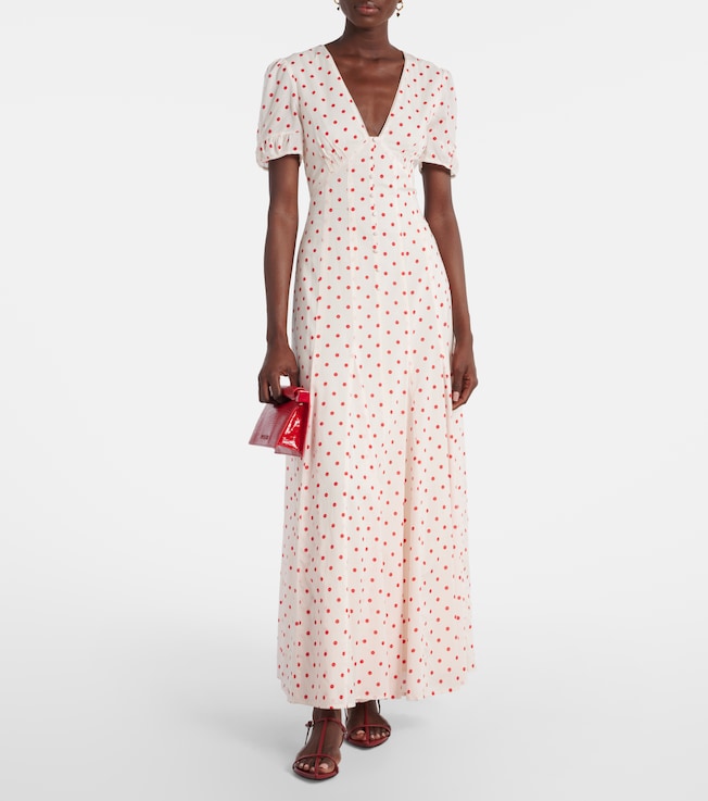 POSSE Paloma polka-dot maxi dress