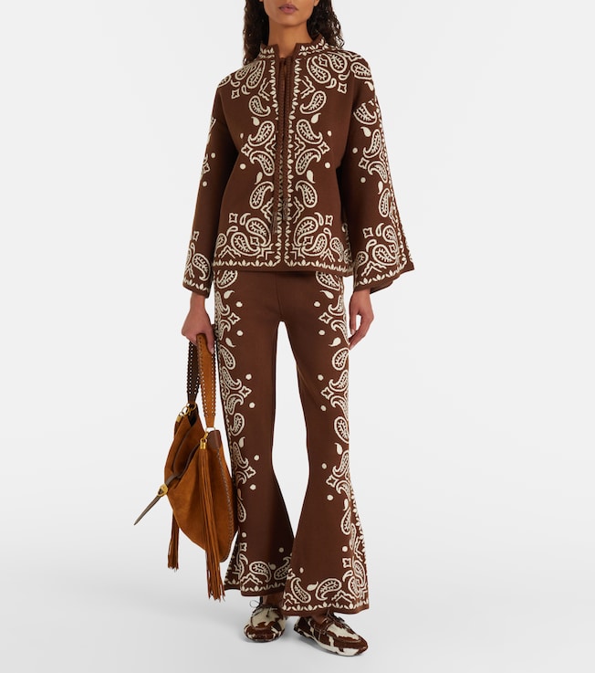 FARM Rio Paisley knitted top