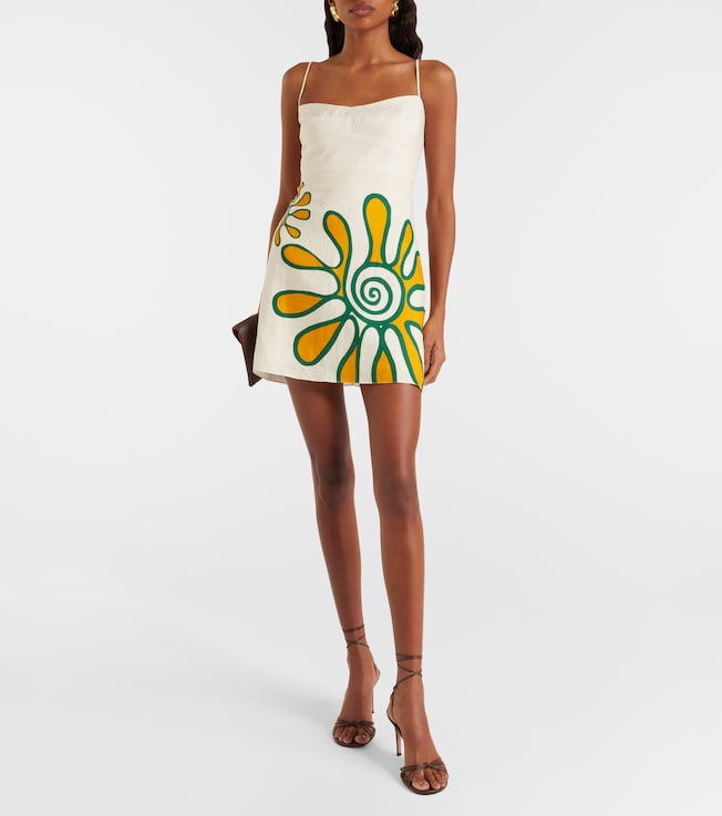 Cala de la Cruz Lucca printed linen minidress