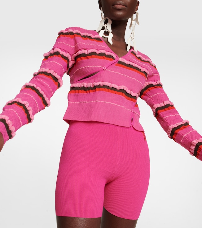 Jacquemus Le Short Pralu knitted biker shorts