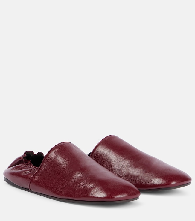 KHAITE Banks leather slip-on shoes