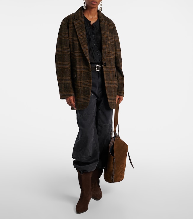 Marant Étoile Gesina checked virgin wool blazer