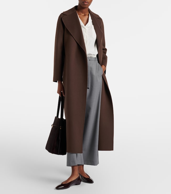 S Max Mara Poldo virgin wool wrap coat