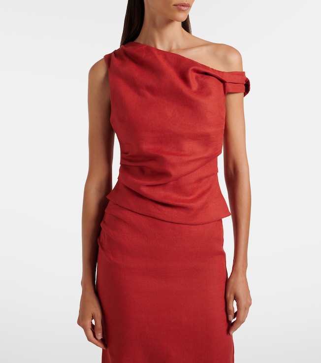 SIR. Asymmetric linen top