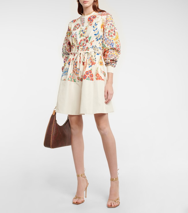 Etro Paisley cotton jersey minidress