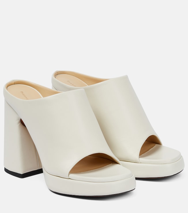 Proenza Schouler Forma leather platform mules