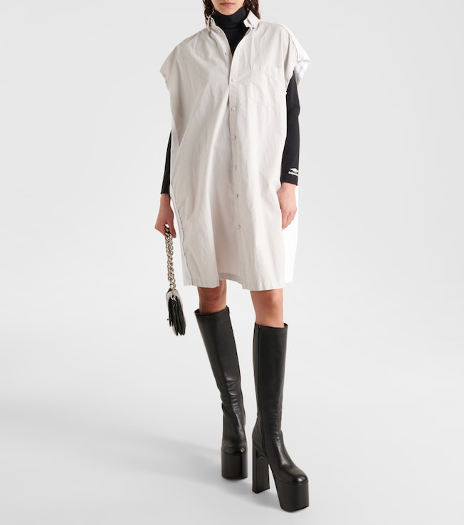  Oversized cotton shirt dress