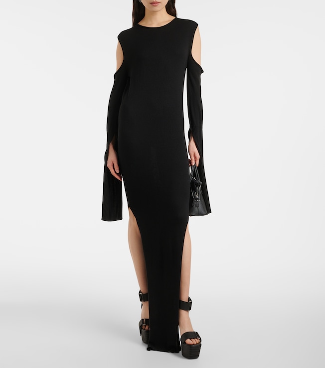 Rick Owens Caped wool maxi dress