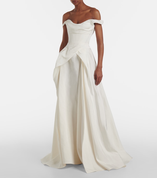 Vivienne Westwood Bridal Tabitha off-shoulder faille gown