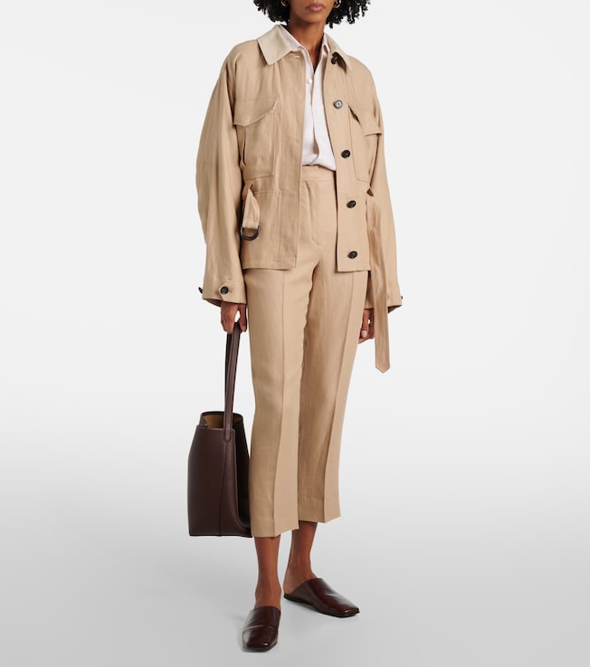 Loro Piana Neo Derk linen crêpe straight pants