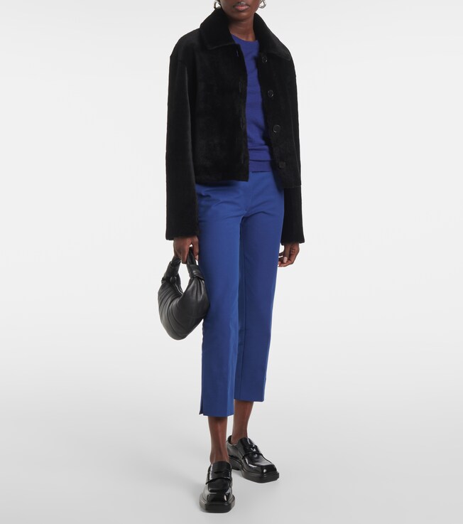 JOSEPH Bing Court cotton-blend slim pants