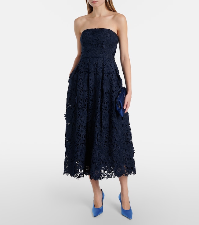 Rotate Lace midi dress