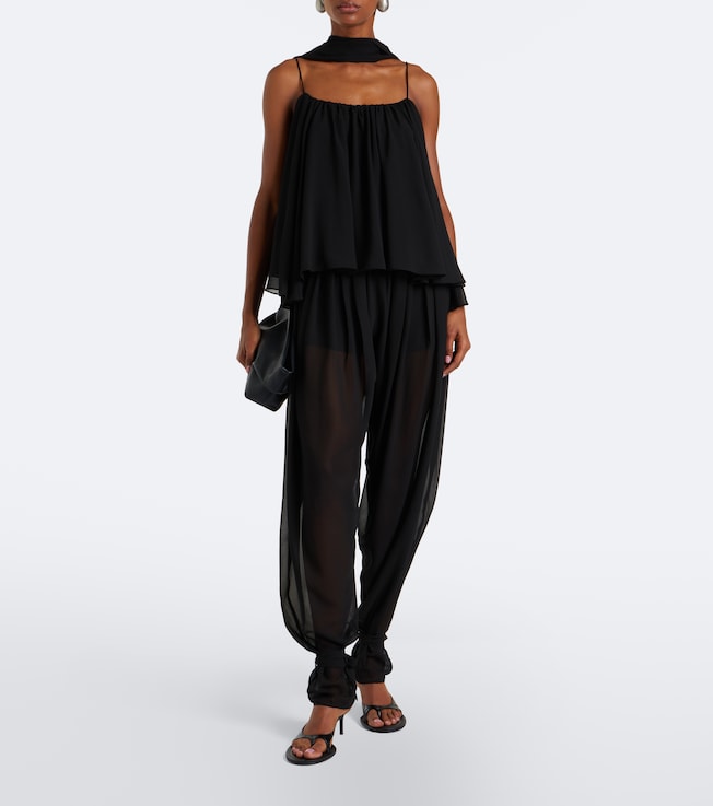 DE LA VALI Ines chiffon balloon pants