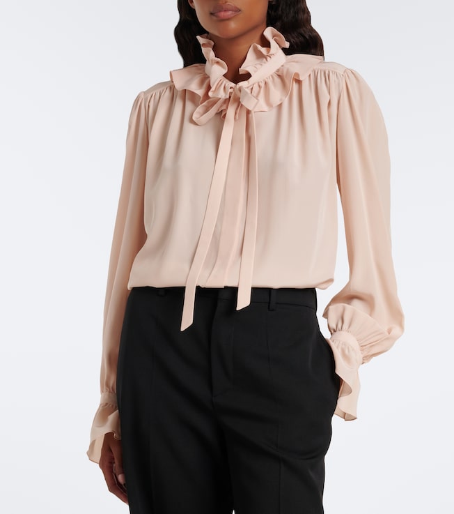 Chloé Ruffled silk chiffon blouse