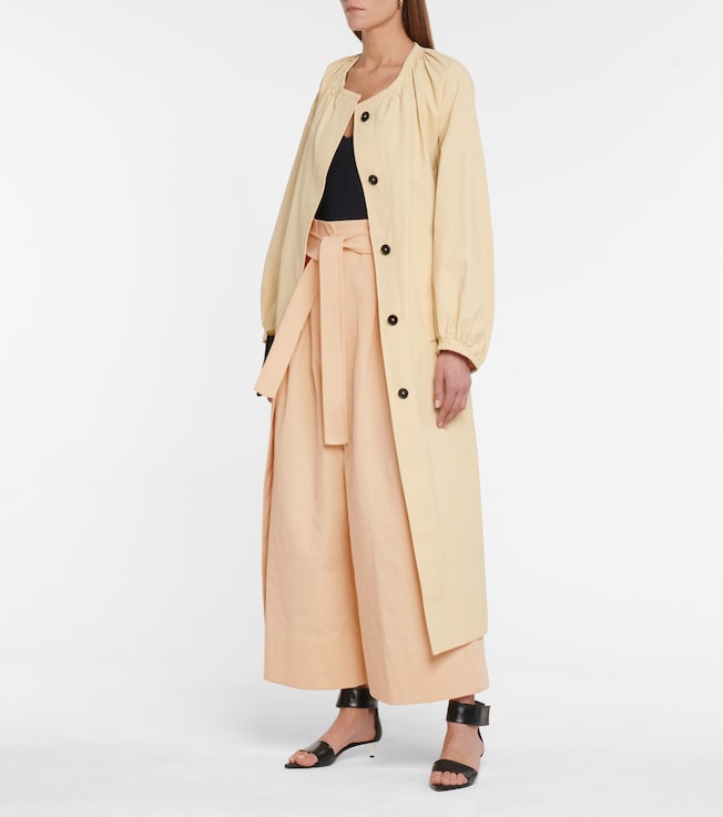 Jil Sander Belted cotton wide-leg pants