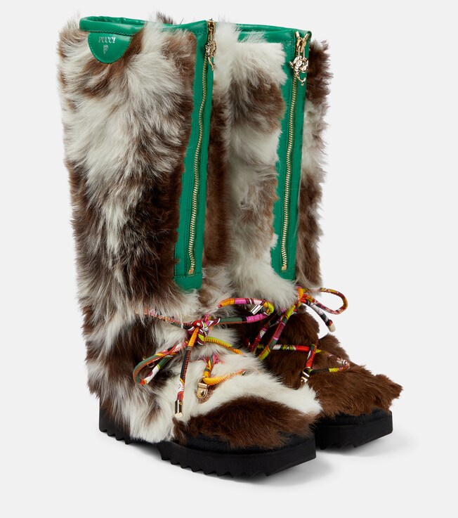 Pucci Freezy shearling knee-high boots