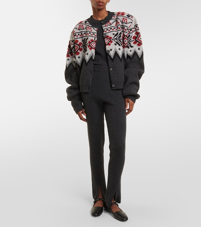 Magda Butrym Ribbed-knit cashmere slim pants