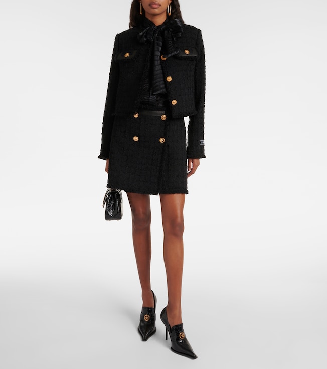 Versace Cropped bouclé jacket
