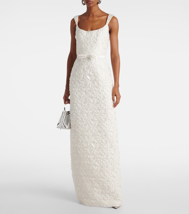 Markarian Robin floral jacquard gown