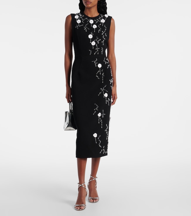 Emilia Wickstead Cappia embellished midi dress