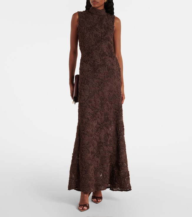 Rotate Crêpe maxi dress