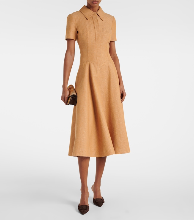 Emilia Wickstead Jody cotton and linen blend dress