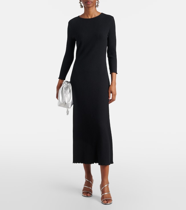 Vince Ribbed-knit cotton-blend maxi dress