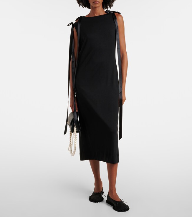Simone Rocha Bow-detail jersey midi dress
