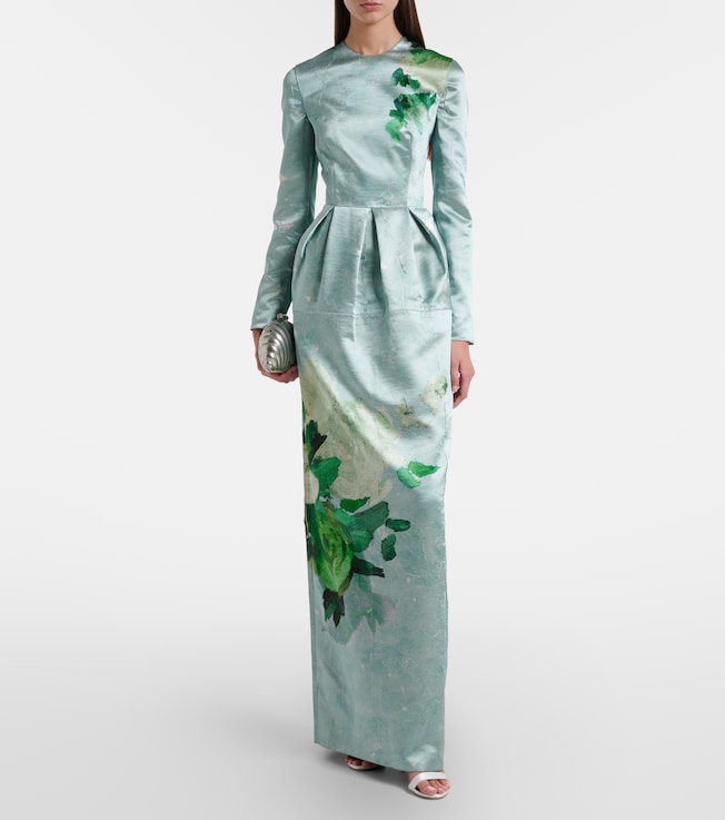 Erdem Floral satin gown