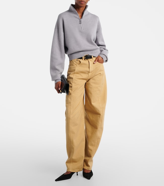 Victoria Beckham Wool-blend half-zip sweater