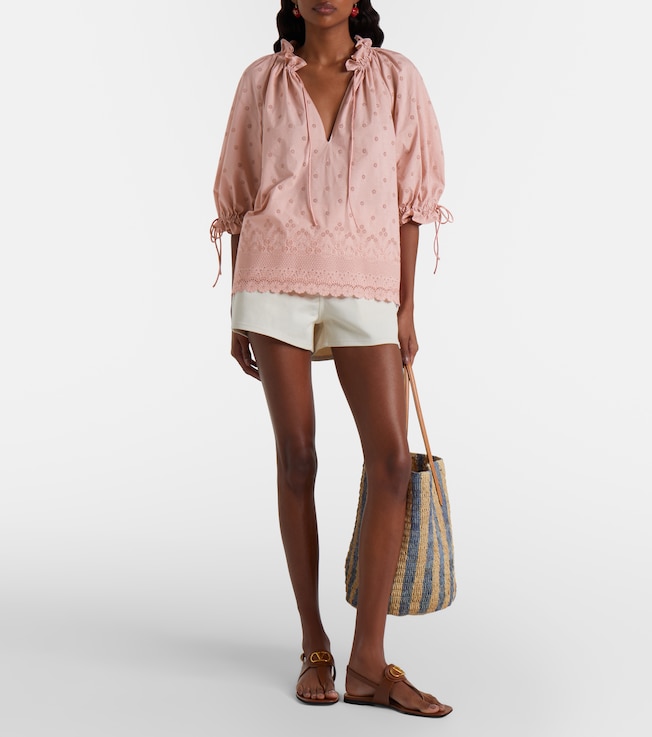 Valentino Broderie anglaise cotton blouse