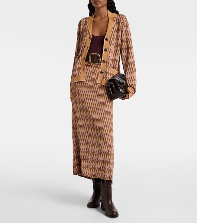 RIXO Quinley jacquard cardigan