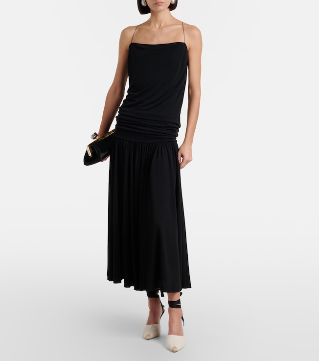 Jacquemus Abiha gathered jersey midi dress