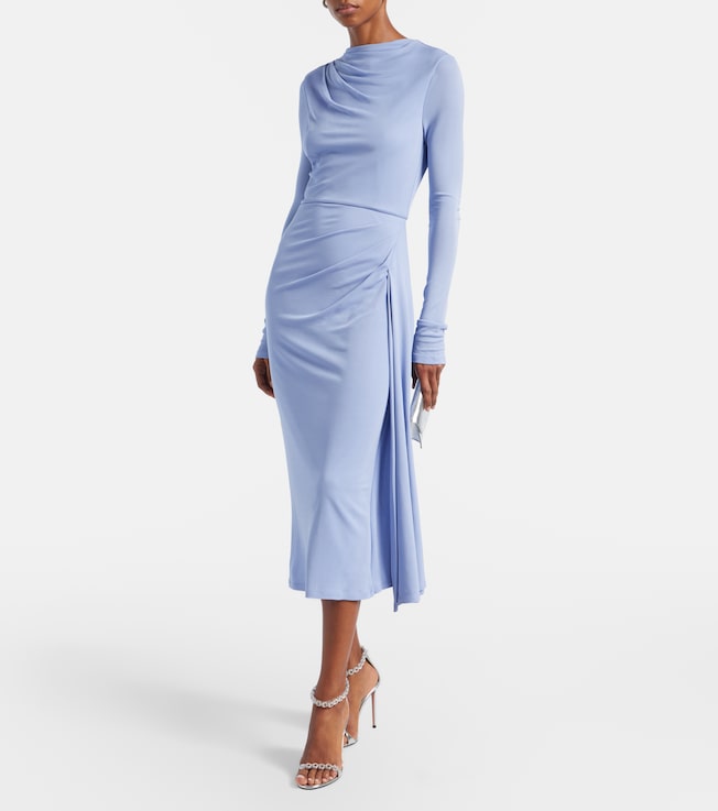 Erdem Draped jersey midi dress