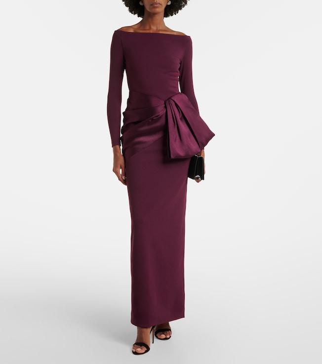 Solace London Kori satin-trimmed gown
