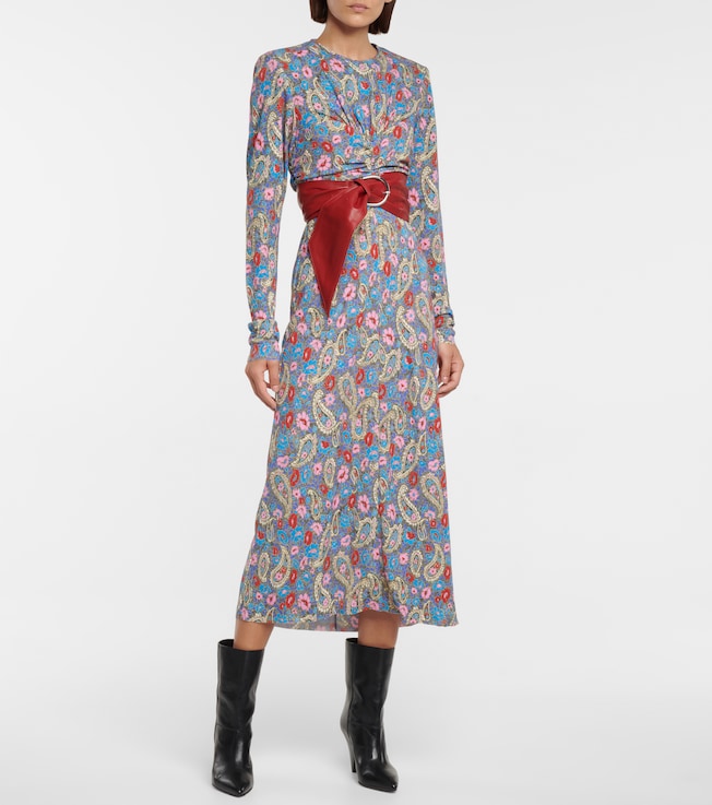 Isabel Marant Linario printed crêpe midi dress
