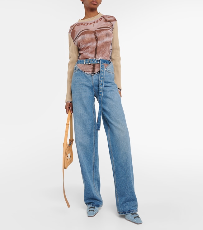 Acne Studios - Denim Used Flock Loose Fit Trousers | Plush