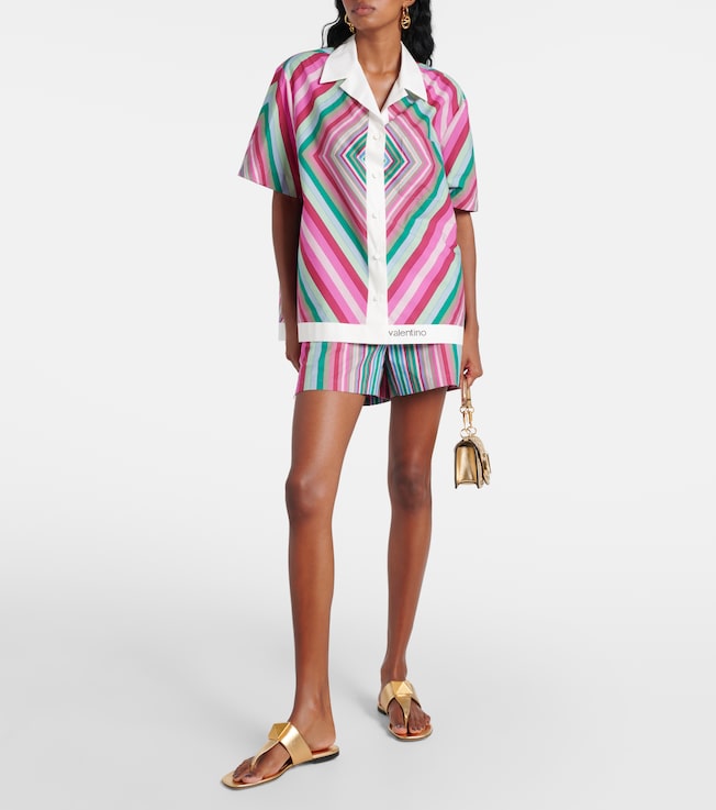 Valentino Printed cotton poplin shirt
