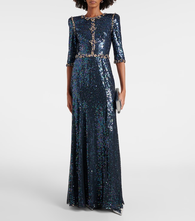 Jenny Packham Pretty Thing embellished sequined gown