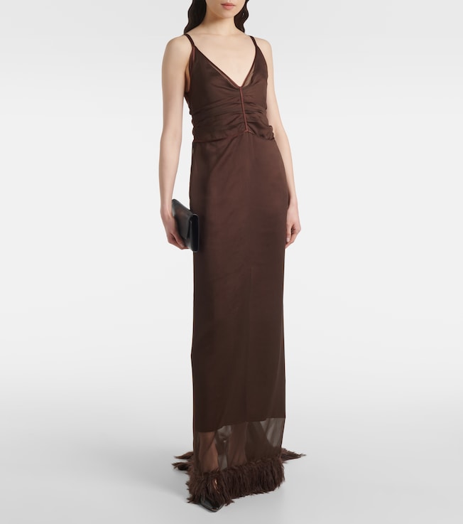Jacques Wei Layered slip dress