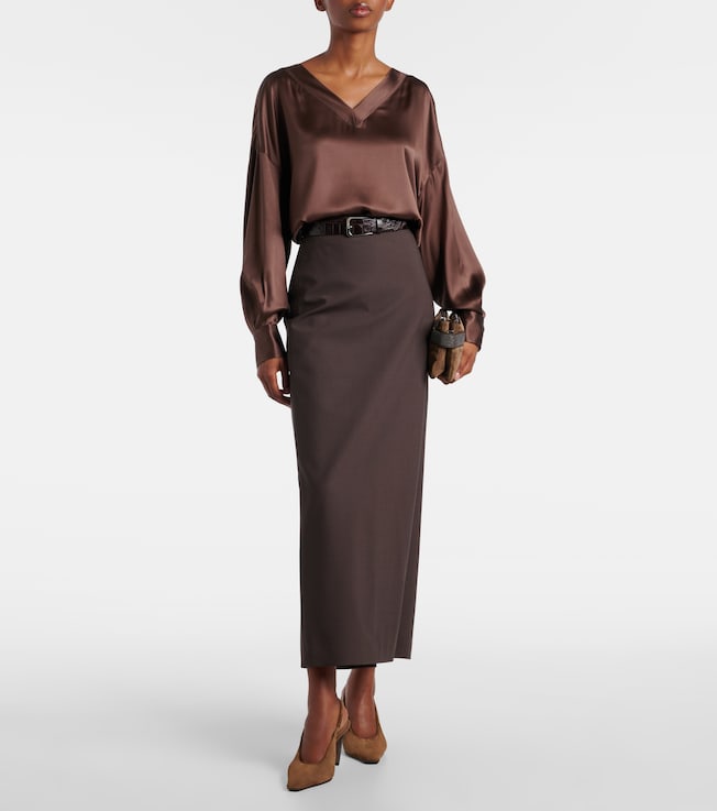 Brunello Cucinelli Silk satin blouse