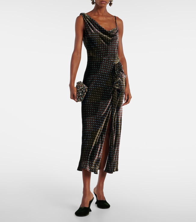 Dries Van Noten Asymmetric printed gown