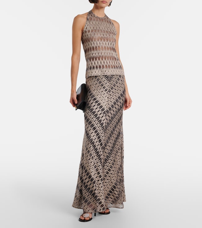 Missoni Halterneck lamé top