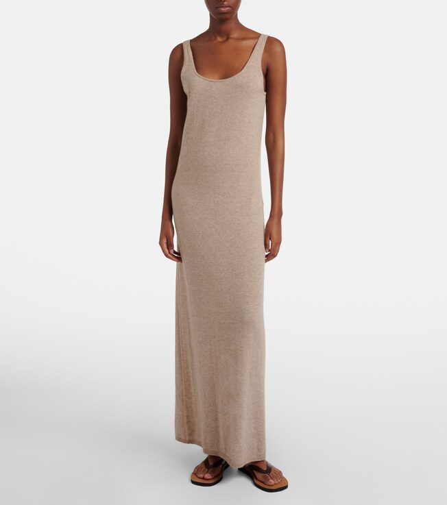 The Row Nareen knitted cashmere maxi dress