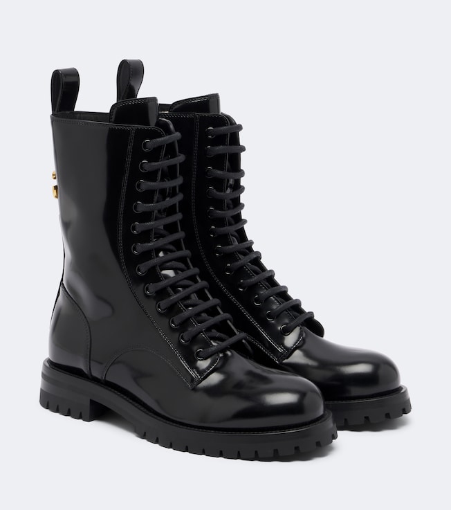 Bottega Veneta - Leather combat boots | Plush