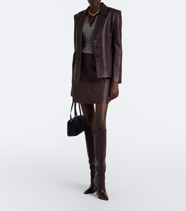 Stouls Lucie leather miniskirt