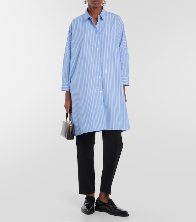 Jil Sander Striped cotton poplin shirt