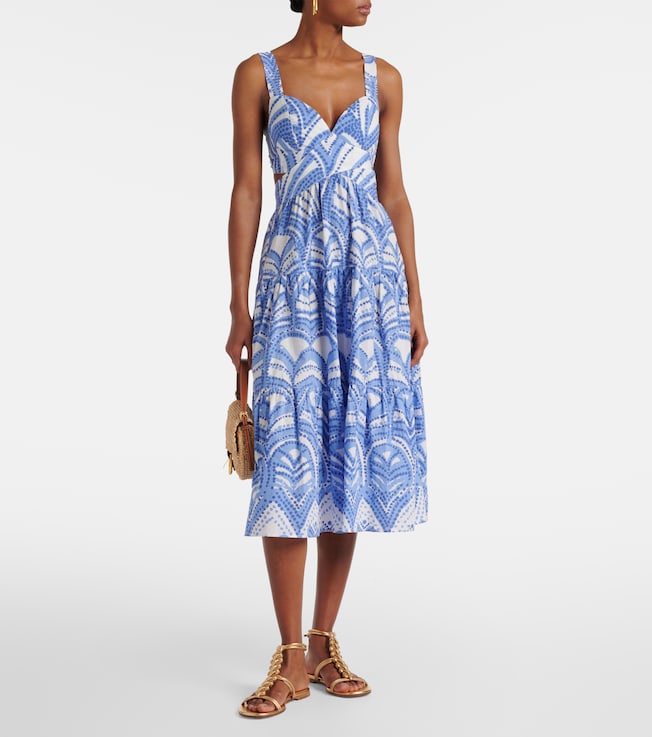 Poupette St Barth Coco printed cotton midi dress