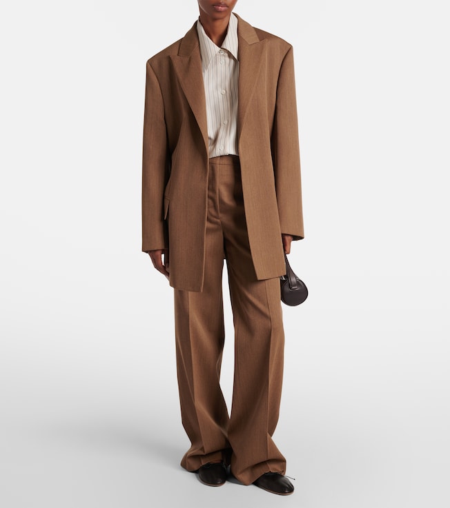 Fforme Agel high-rise virgin wool wide-leg pants