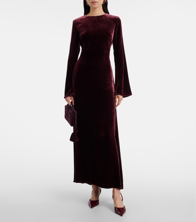 Rotate Velvet maxi dress